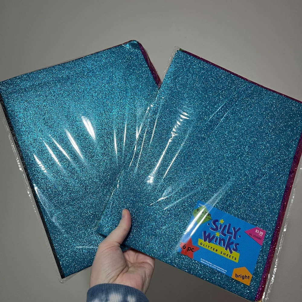New Assorted Color Glitter Foam Sheets